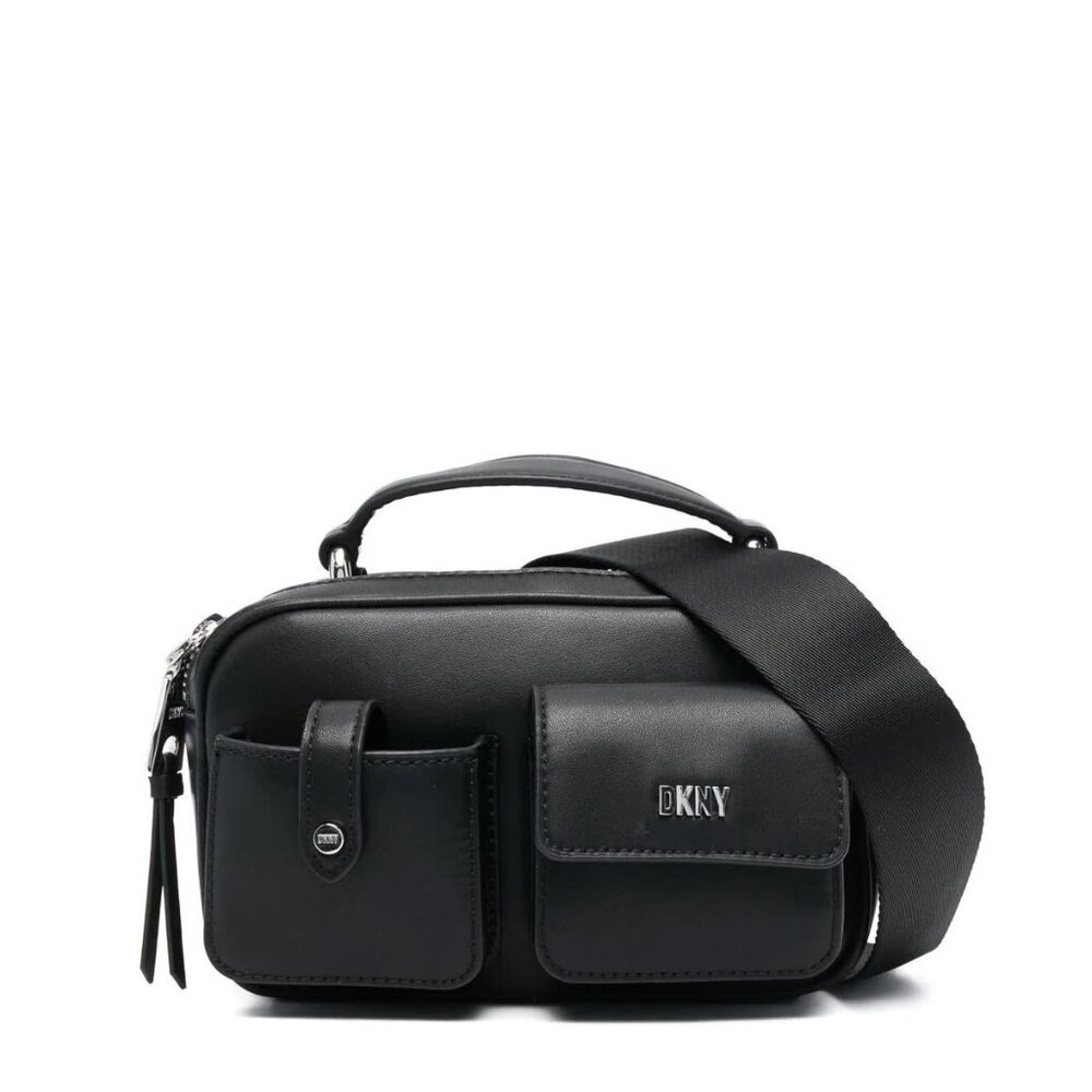 Dkny Zyon Small Camera Bag - Black, Silver-Tone